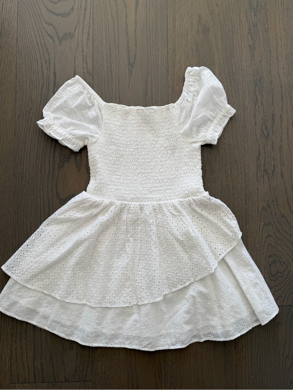 Ever after girls cotton white dress. Size 10 years old.